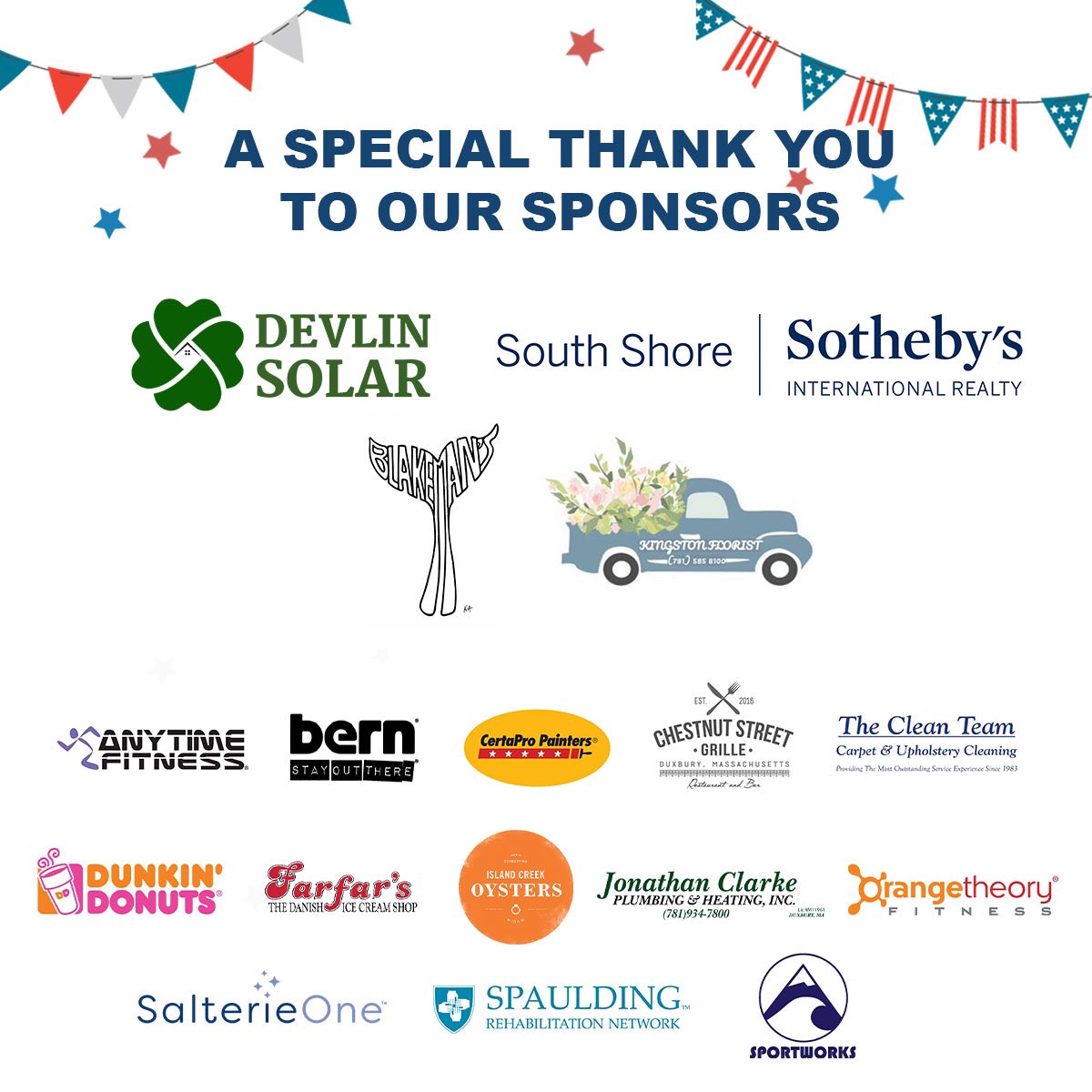 Thank you, sponsors!!!  We couldn't run this race without you!