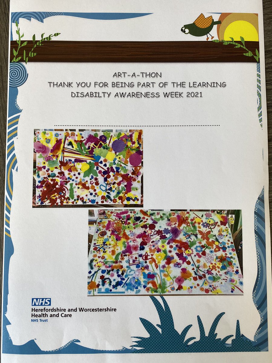 HWHCT_LDCom's tweet photo. Certificates sent out today to all those who contributed to our Art-a-thon event for #LDweek21 we look forward to displaying the canvases in our office to remind us of a fantastic day #positivity #proud https://t.co/eiZ5HqytyY