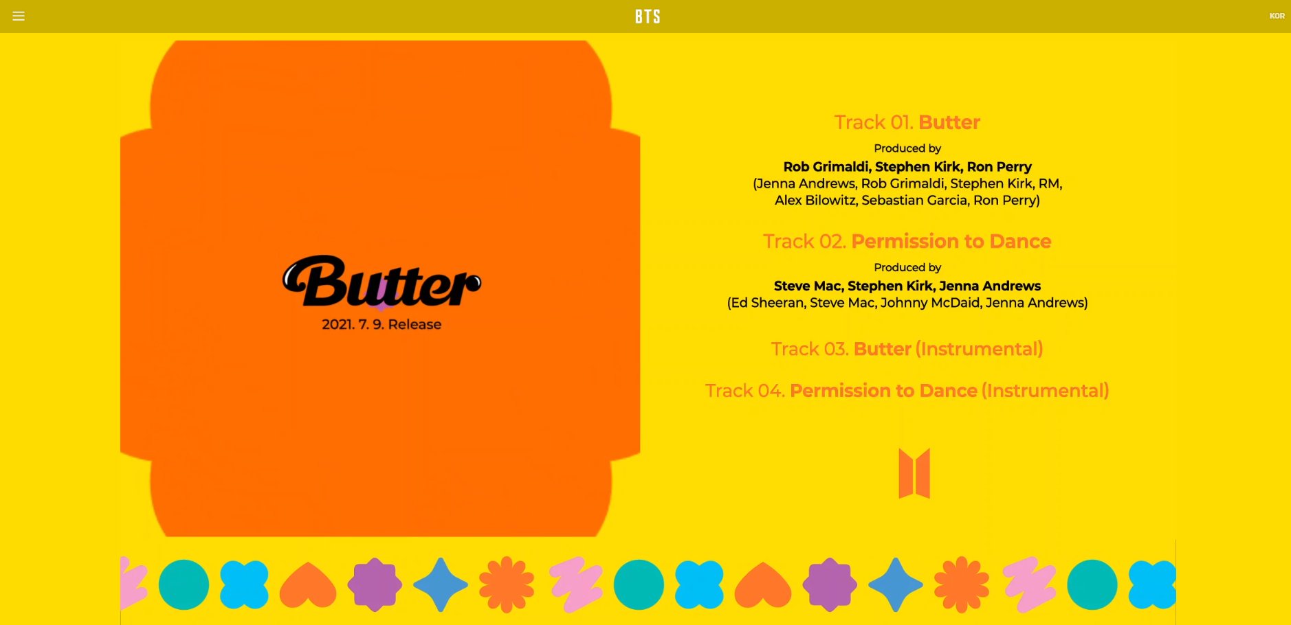 andrea ♡s bts⁷ (slow) on Twitter "BUTTER BTS Tracklist Track 01