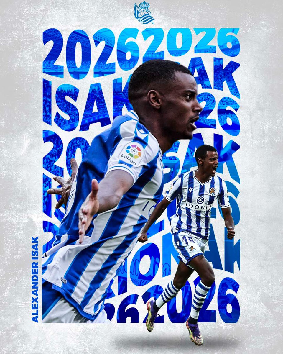 ✍ OFFICIAL ANNOUNCEMENT| @Alex_Isak renews until 2026 💙

#Isak2026 | #AurreraReala