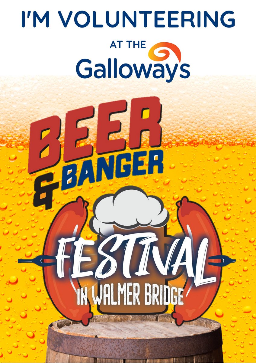 Gallowaysblind's tweet image. Would you like to volunteer at this year's Galloway's Beer and Banger Festival in Walmer Bridge?
If you are available any time between Friday August 27th and Sunday August 29th and would like to help out, please call Angie on 01772 744148.