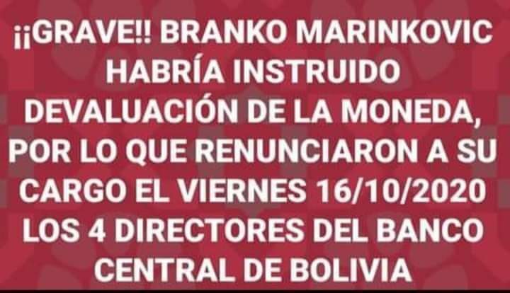 Mar78112838's tweet photo. #Bolivia 🇧🇴
#LasRedesHablan 🗣️
#Vistazos 👁️
#CasoFMI
EL GOBIERNO DE FACTO DE AÑEZ, QUERÍAN DEVALUAR LA MONEDA BOLIVIANA. https://t.co/IQDpLTcW37