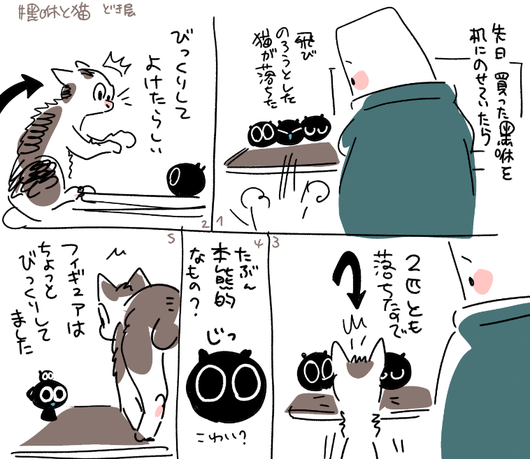 猫が黑咻に驚いた話◉◉ 