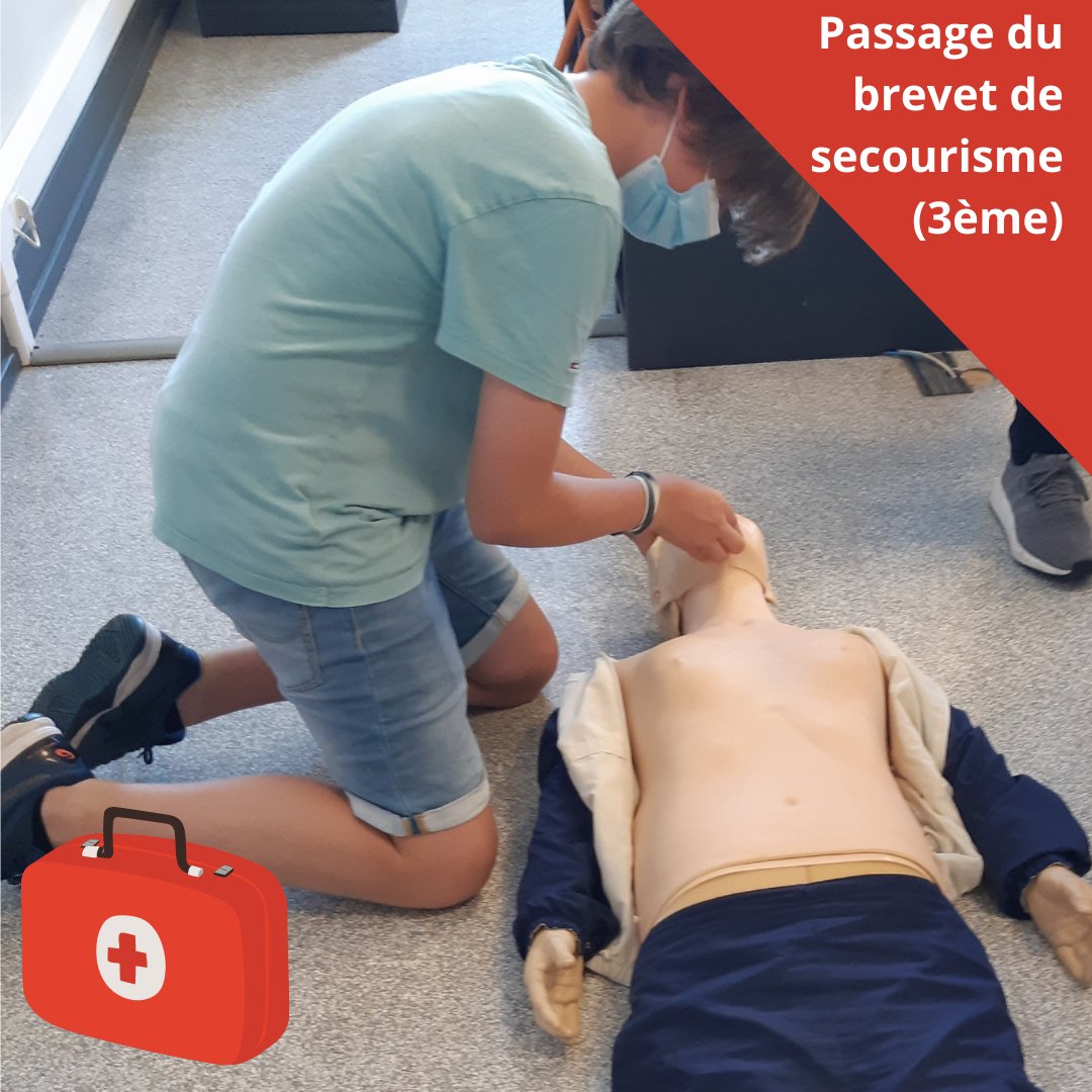 SteMarieBcps's tweet photo. Les élèves de troisièmes passent le
brevet de secourisme.
Une belle initiative qui peut sauver des vies.

#SMB #secourisme #premierssecours #sauvonsdesvies https://t.co/Yjq97puit9