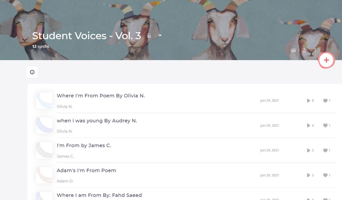 ELAPizzoStyle's tweet photo. Student voices are everything. PLEASE check this @gosynth podcast my Ss created w their kiddos: https://t.co/cVyOVAEmYG - it's full of entries that celebrate their identity, their names, &amp; their memories. It will make your heart smile #BrockportLiteracy #StudentVoice #nctevillage https://t.co/eLvCOvlv6u
