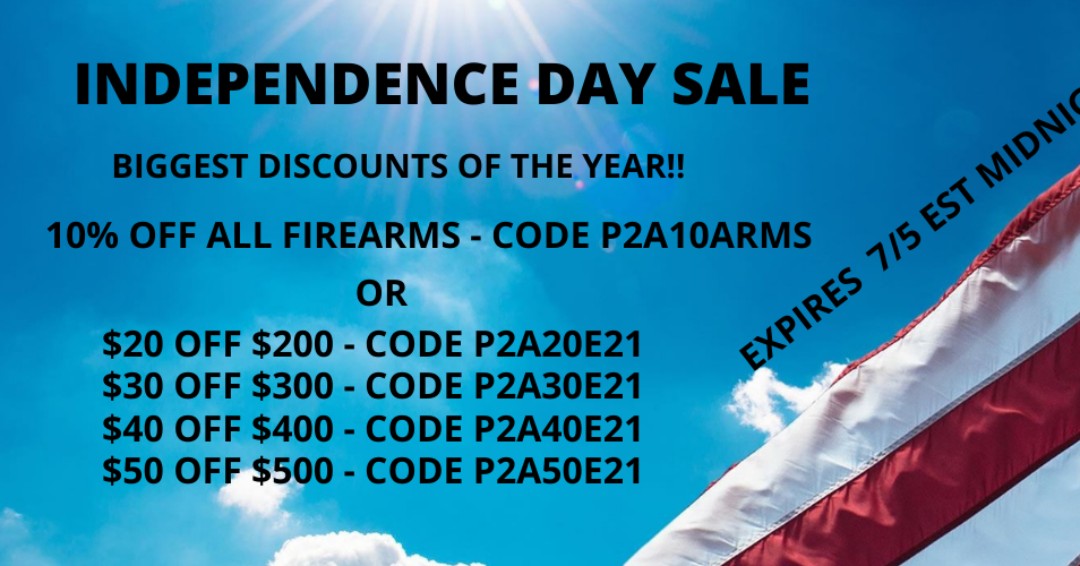 pro2a_tactical's tweet photo. Our BIGGEST SALE of the year! 10% off all FIREARMS or tiered coupon codes displayed below. Now is the the time to get the upper or rifle/pistol you've been waiting for! #july4th #sale #ar15 #gunsdaily #gunsofintagram #ar15parts #molonlabe #guns #pewpewlife #huntinglife #rifles https://t.co/lPeUnOaXDS