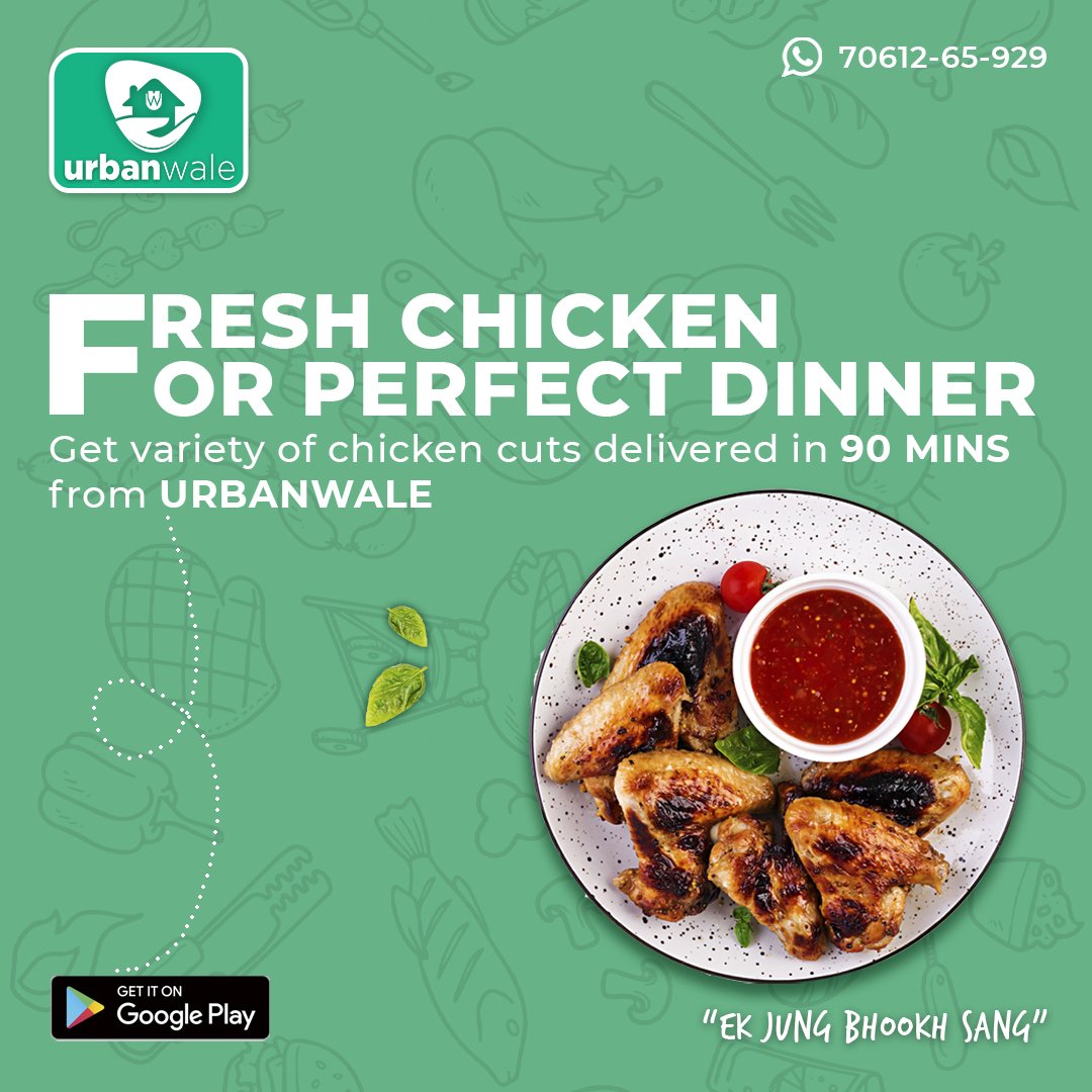 UrbanWale's tweet photo. Fresh Chicken cuts for your dinner rescue.
Order now.
App:https://t.co/n0hTSzL6f2
Website: https://t.co/tR6IJYkIr6

#urbanwale #jamshedpur #meatonline #currycut #ekjungbhooksang 
#EkJungBhookhSang https://t.co/oReYHTHMzI