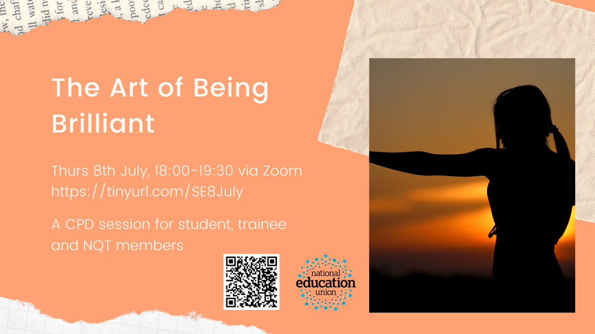 A special CPD for #traineeteachers with <a href="/beingbrilliant/">Dr Andy Cope</a>, this session will help you on your way to making the positive choice to be your best selves. Join us Thurs 8th July at 18:00 tinyurl.com/SE7July

#edutwitter #CPD #lifelonglearning