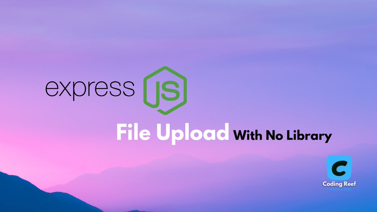 CodingReef's tweet image. Having a problem creating a file upload from client to server without a library. Here&apos;s the solution,
youtu.be/7OED_sK2ci4

#fileupload #express #expressjs #Nodejs  #codingreef #expressfileupload