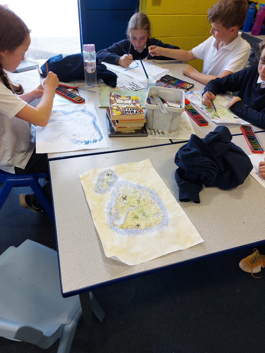 broadwayprimary's tweet photo. This week, Year 6 have been busy creating maps of a dangerous island they could be marooned upon as part of their Survival Week. Some brilliant ideas and work using water colours has been created.
#SurvivalWeek
#MapMaking
#BroadwayFamily https://t.co/Fki7XbhhgM