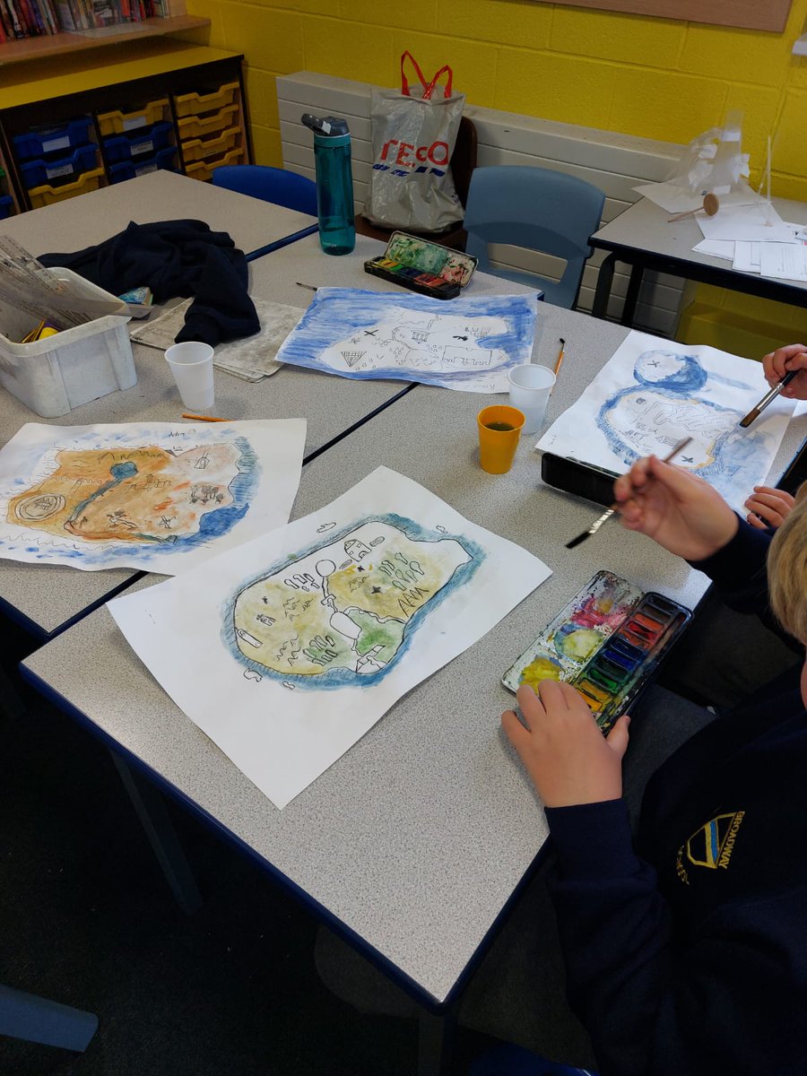 broadwayprimary's tweet photo. This week, Year 6 have been busy creating maps of a dangerous island they could be marooned upon as part of their Survival Week. Some brilliant ideas and work using water colours has been created.
#SurvivalWeek
#MapMaking
#BroadwayFamily https://t.co/Fki7XbhhgM