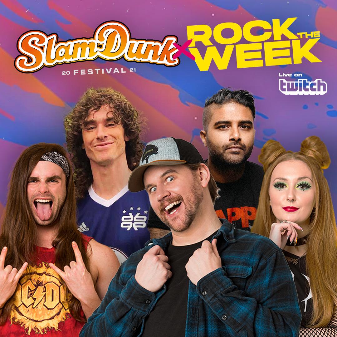 theheavynetwork's tweet photo. We are ๐จ LIVE!!! ๐จ on #Twitch NOW for our #RockTheWeek @SlamDunkMusic special - it's an a true clash of the titans:
@RobDamiani of @DONBROCO ๐ด๓ ง๓ ข๓ ฅ๓ ฎ๓ ง๓ ฟ and @jonmahonn
vs
@davebrownsound of @Sum41 ๐จ๐ฆ and @tasmintaylor_dj
Who you got?!
๐ https://t.co/Ul5ZSQpGD5 https://t.co/1JkoVnMWTQ