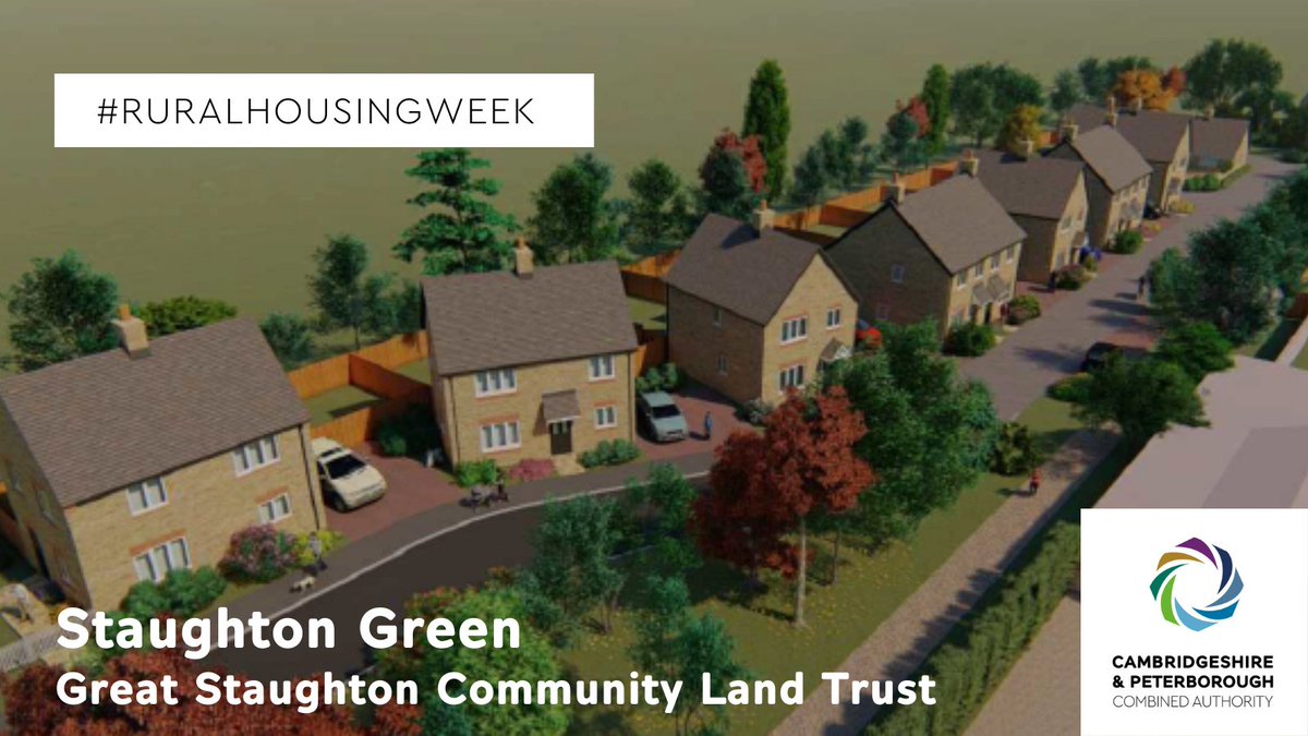 We’re celebrating #RuralHousingWeek by sharing some of our rural housing projects. Day 1: We celebrate Staughton Green from Great Staughton #CLT, delivering 12 #affordablehomes on the edge of the village in Hunts. Read the case study bit.ly/2Tllf56 #communityledhousing