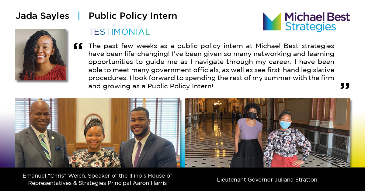 Our public policy intern Jada Sayles shares her experience over the last few weeks working with her advisor Aaron D. Harris. Learn more about the program: bit.ly/2TXWAmX