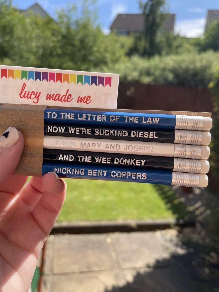 MrsMoroneyEng's tweet photo. Now weโre sucking diesel ๐#stationery #LineOfDuty #essentialpurchase @lucymademeuk https://t.co/oayzCXsyLF