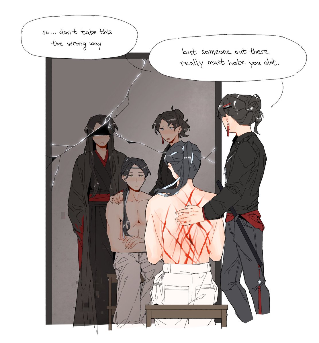my piece for the mdzs reverse big bang @MdzsRbb, for which my wonderful partner kate wrote a 56k goliath of a fic (linked below)! 