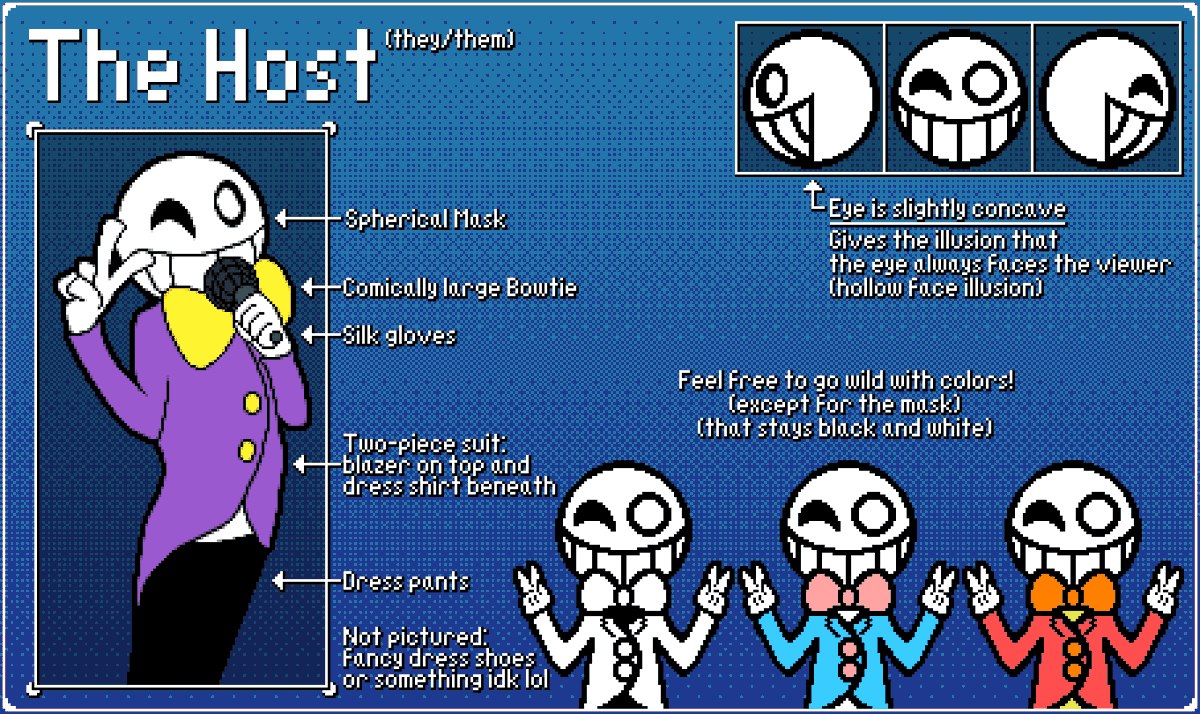 JustCallMeBBit's tweet photo. here's an updated reference sheet for the host because #artfight2021 was the perfect excuse to update my outdated one 😳 https://t.co/OkHCa9MDK0