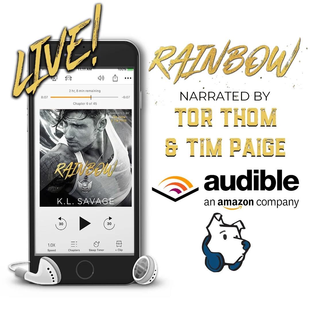 klsavage_author's tweet photo. 🌈HOT NEW AUDIO RELEASE🌈
RAINBOW is live early!
#OnecClick here: https://t.co/q8QnCpDTFY
#KLSavage #audio #mmromance #mcromance #mcaudio #Audiobook #LoveAudiobooks #TimPaige #TorThom #AudiobookRomance #wildfiremarketingsolutions #Audible #freeinKU #KU @BlueNoseAudio https://t.co/BHYQV99CPy