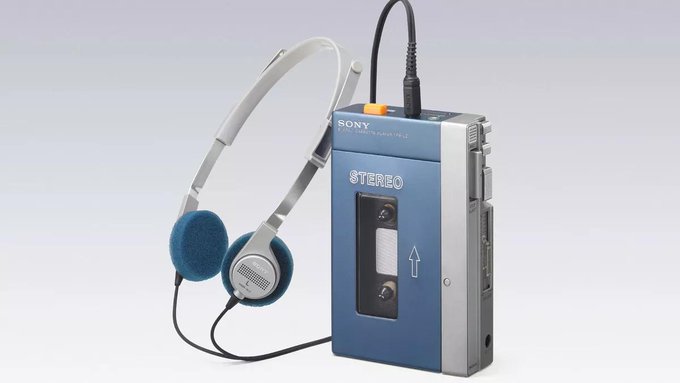crockpics's tweet photo. Sony introduced the Walkman, July 2, 1979. https://t.co/T9rNMcNMH2