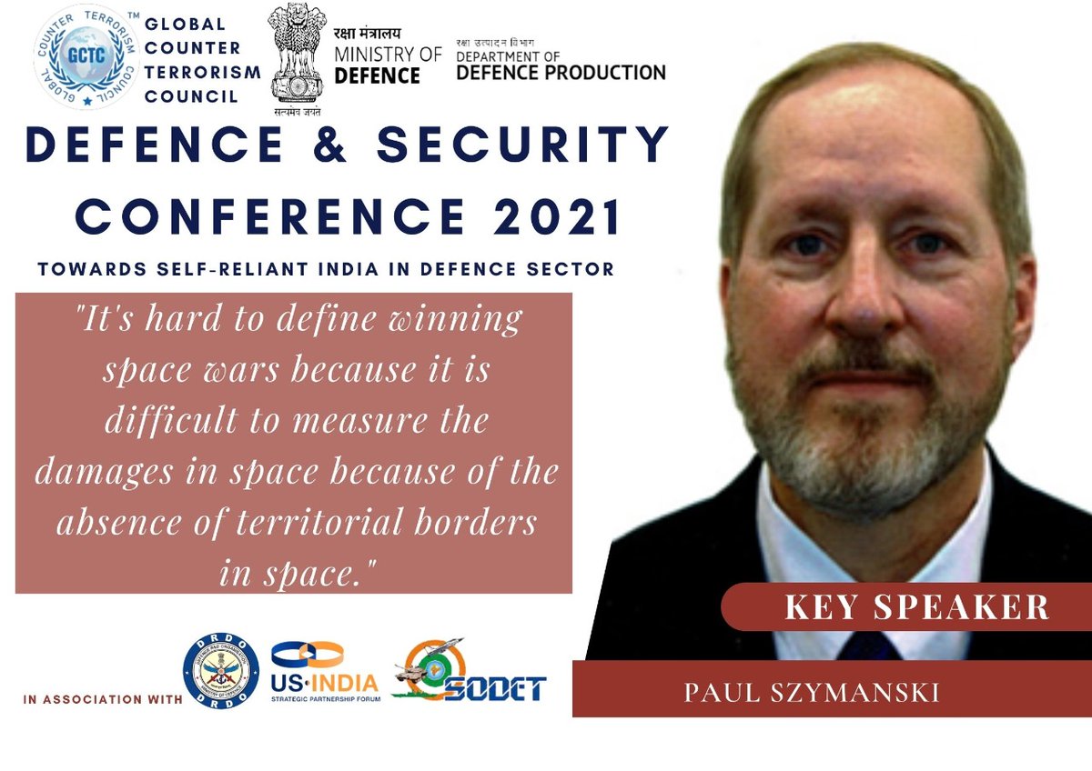 GCTCWORLD's tweet photo. #DEFSECGCTC2021 #GCTCWORLD keynote speaker Mr. Paul Szymanski, World Famous Scholar and Space Expert on Cyber and Information Warfare
@adgpi
@indiannavy
@IAF_MCC
#Cyber&SpaceGCTC #SpaceGCTC #spacelawGCTC #NewfrontiersGCTC #Aerospace #DefenceR&D https://t.co/3VfM4eyMOB
