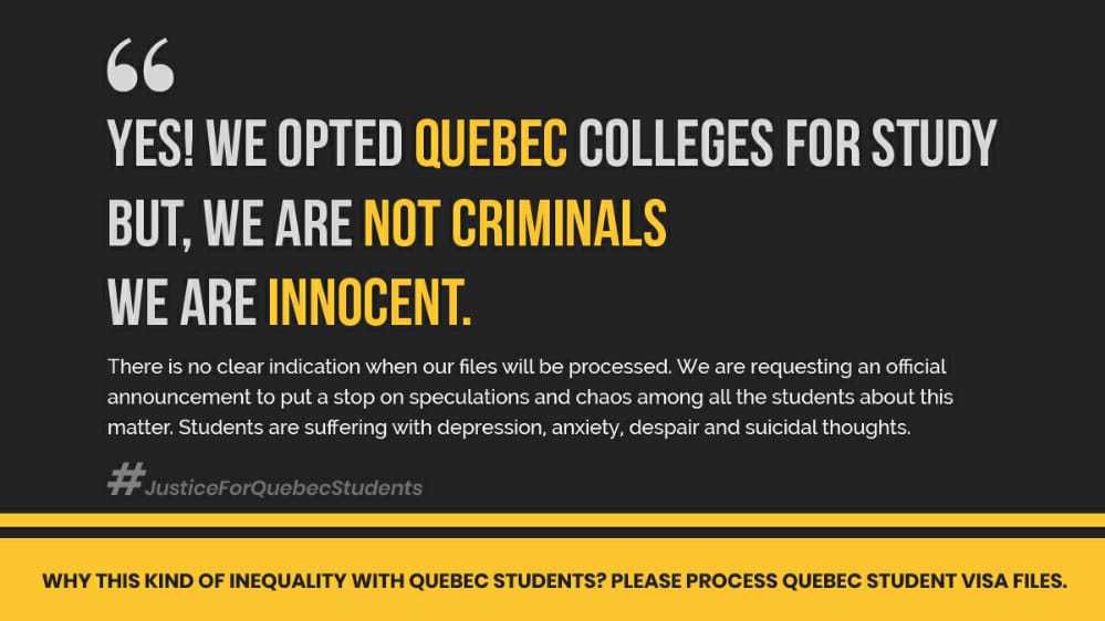 _student_indian's tweet photo. @marcomendicino what is our fault? @CitImmCanada why you are holding results of Quebec student visa applications. @CanadianPM @JustinTrudeau break the silence and give us results.From last 15 months we are waiting and v r getting discriminated now @francoislegault  @Quebec_India https://t.co/Imu5oMFMy3