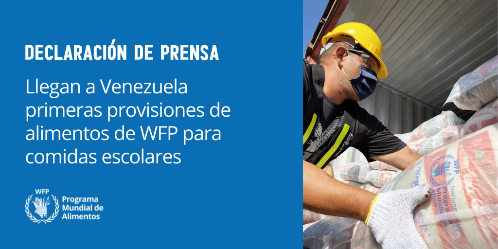 WFP_es's tweet photo. 🆕🔉 | WFP trasladó sus primeras provisiones de alimentos a su centro logístico en Maracaibo, Venezuela, en tanto se prepara a iniciar en el país su programa de comidas escolares para niños y niñas vulnerables y personal de las escuelas.

Ver declaración 🔗https://t.co/vbLzytHksQ https://t.co/7XE7Hjq0RT