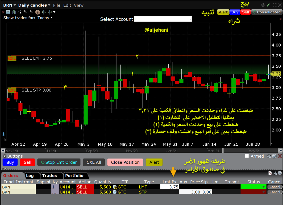 aljehani's tweet photo. 🟢طريقة سهلة لاضافة الاوامر على أي #سهم 🔹بيع➕شراء➕وقف خسارة
🔹وقف خسارة تحت متوسط 100 يوم
🔹افتح منصة #انتراكتيف واضف لها من New Window
🔹ا Chart➕Order Management
🔹وتقدر تنفذ #الأوامر مباشرة من التشارت
🔹الشرح على الصورة🔻
🟢ا #الأسهم_الأمريكية #داو #اسهم #بروكر https://t.co/c80Z5vWw3i