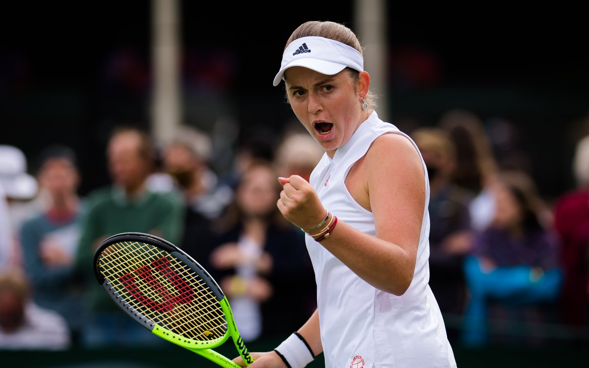 wta (@wta) on Twitter photo Extra tennis on court 3 👊
<a href="/JelenaOstapenk8/">Jelena Ostapenko</a> rallies past Kasatkina 6-1, 3-6, 8-6, to extend her match win streak to 7!
#Wimbledon Extra tennis on court 3 👊
<a href="/JelenaOstapenk8/">Jelena Ostapenko</a> rallies past Kasatkina 6-1, 3-6, 8-6, to extend her match win streak to 7!
#Wimbledon