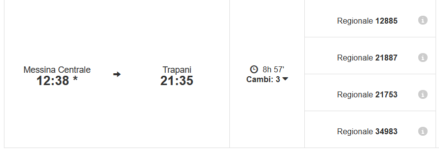 Cartabellotta's tweet photo. Da Messina servono 9 ore e 4 treni per arrivare a Trapani (330 km)
#PontesulloStretto https://t.co/8UF4X1NAXV