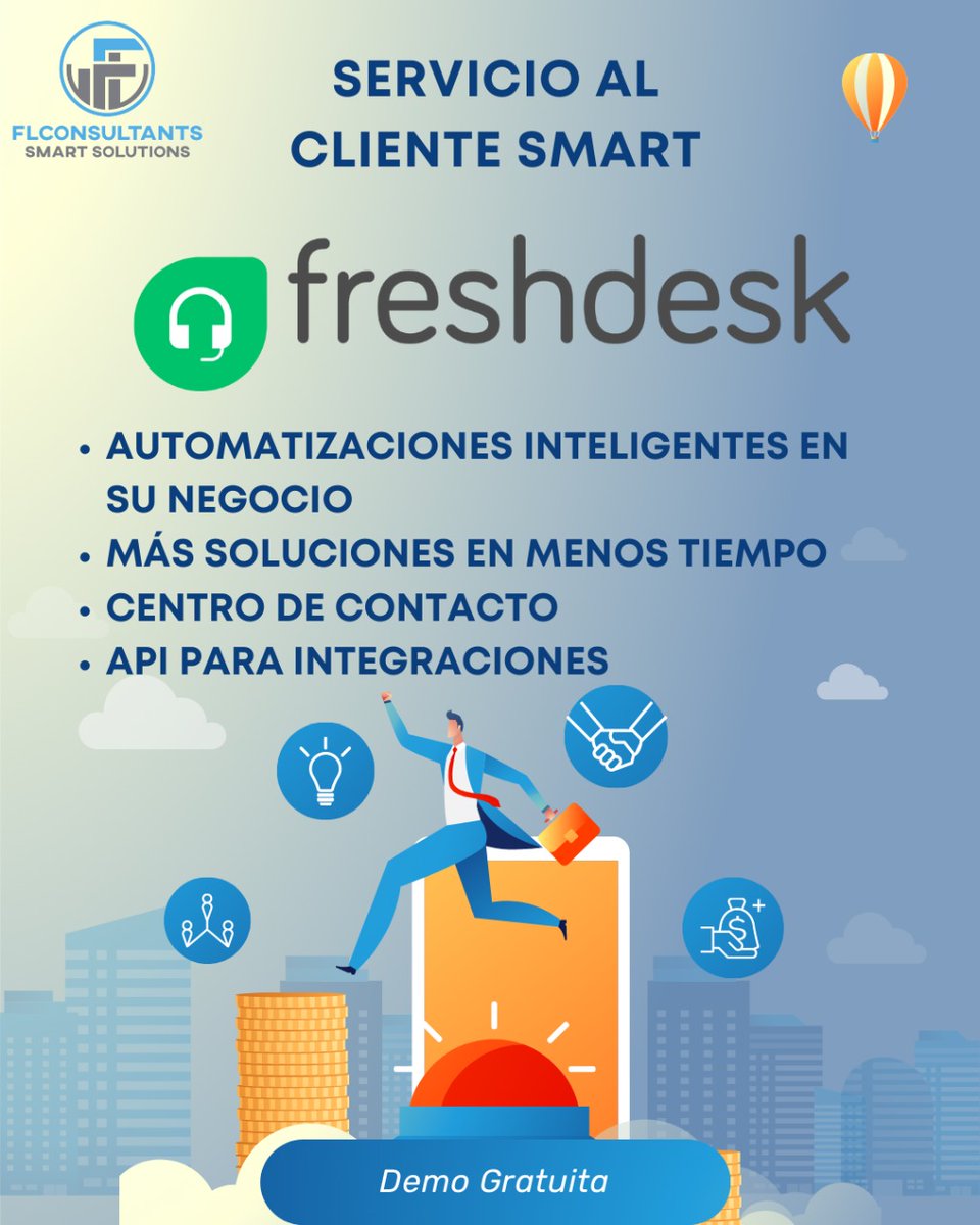 Te ayudamos a automatizar tu organización. ¿Necesitas un hepldesk multicanal? ¿Quieres generar tickets de servicio?🎫 Conoce nuestras soluciones aquí: freshworksesp.flconsultants.org