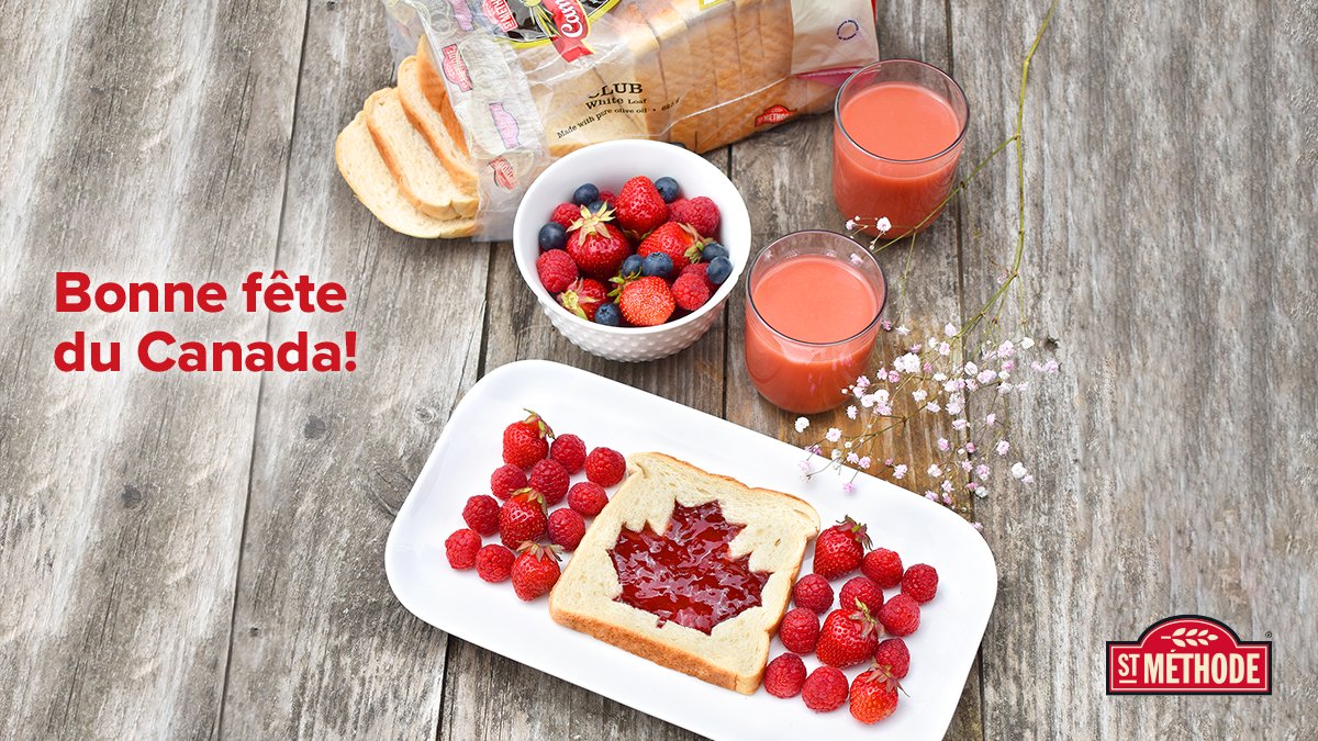 stmethode's tweet image. Bonne fête du Canada à tous nos amoureux de pains St-Méthode d&apos;un océan à l&apos;autre! 🍞 🇨🇦