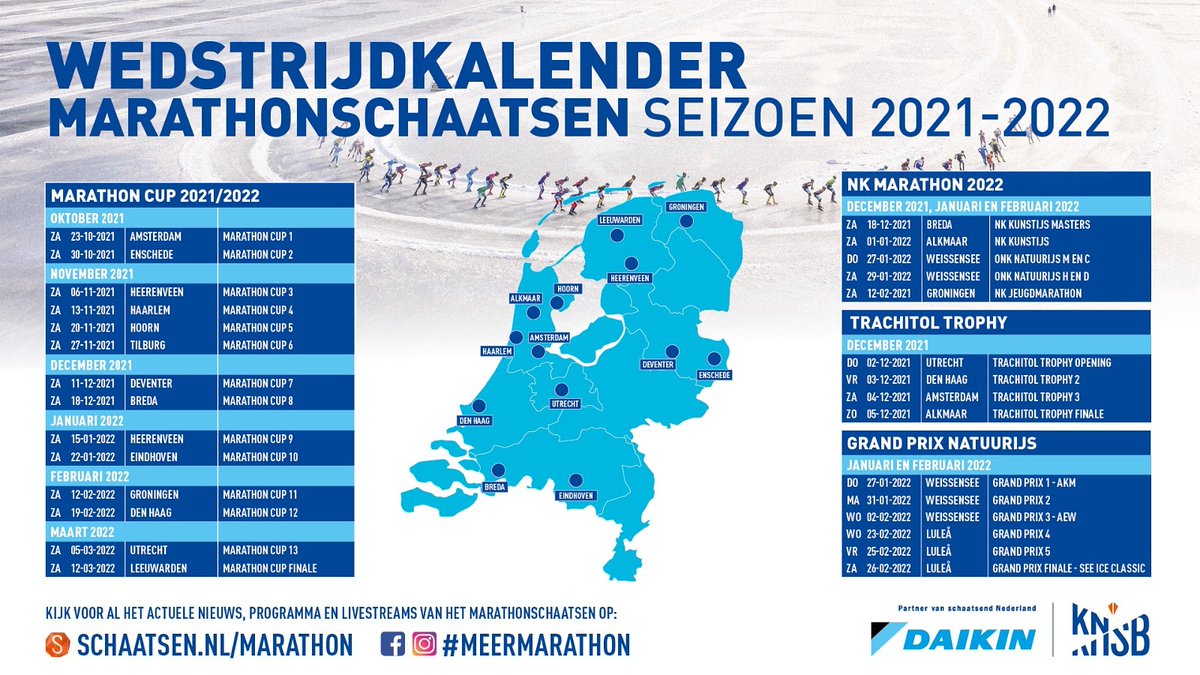 📒 Voor in je agenda! De kersverse marathonschaatskalender can 2021-2022 is uit! #Meermarathon ⤵️
schaatsen.nl/nieuws/2021/ju…
