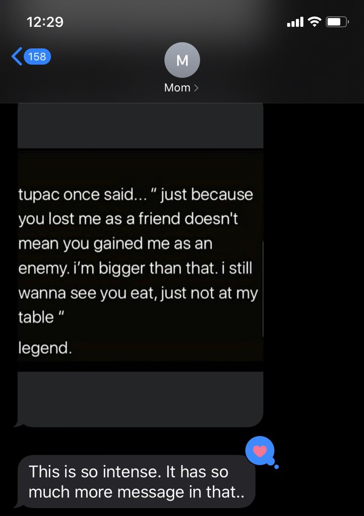 BrownRapFan's tweet photo. my mom sending me tupac quotes she finds on facebook always makes me laugh 😭 https://t.co/FqTyFld67r