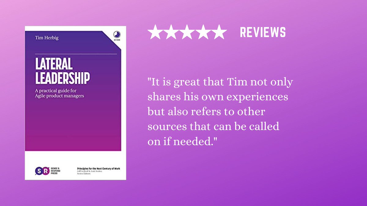 Tim Herbig | Lateral Leadership: A Practical Guide for Agile Product Managers: 
buff.ly/31T7VpD