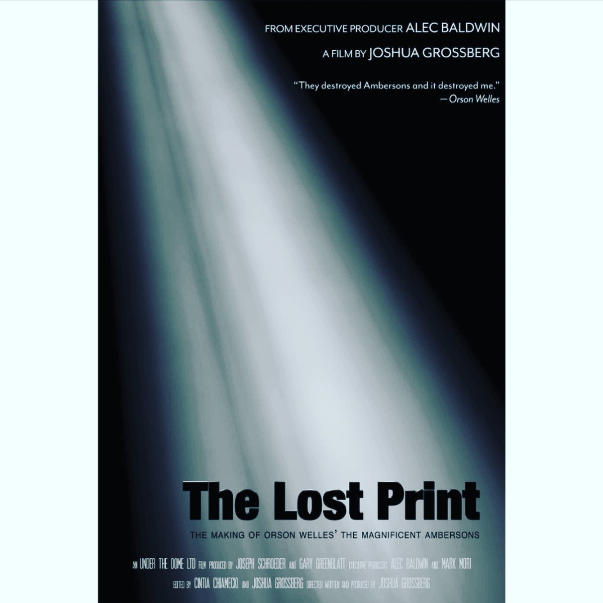 SchroederDocs's tweet photo. Releasing our beautiful new poster and some VERY BIG news! So excited for the illustrious Alec Baldwin to join our team at @lostprintmovie! #WellesCut #FindThePrint https://t.co/pXwa7LvCiK