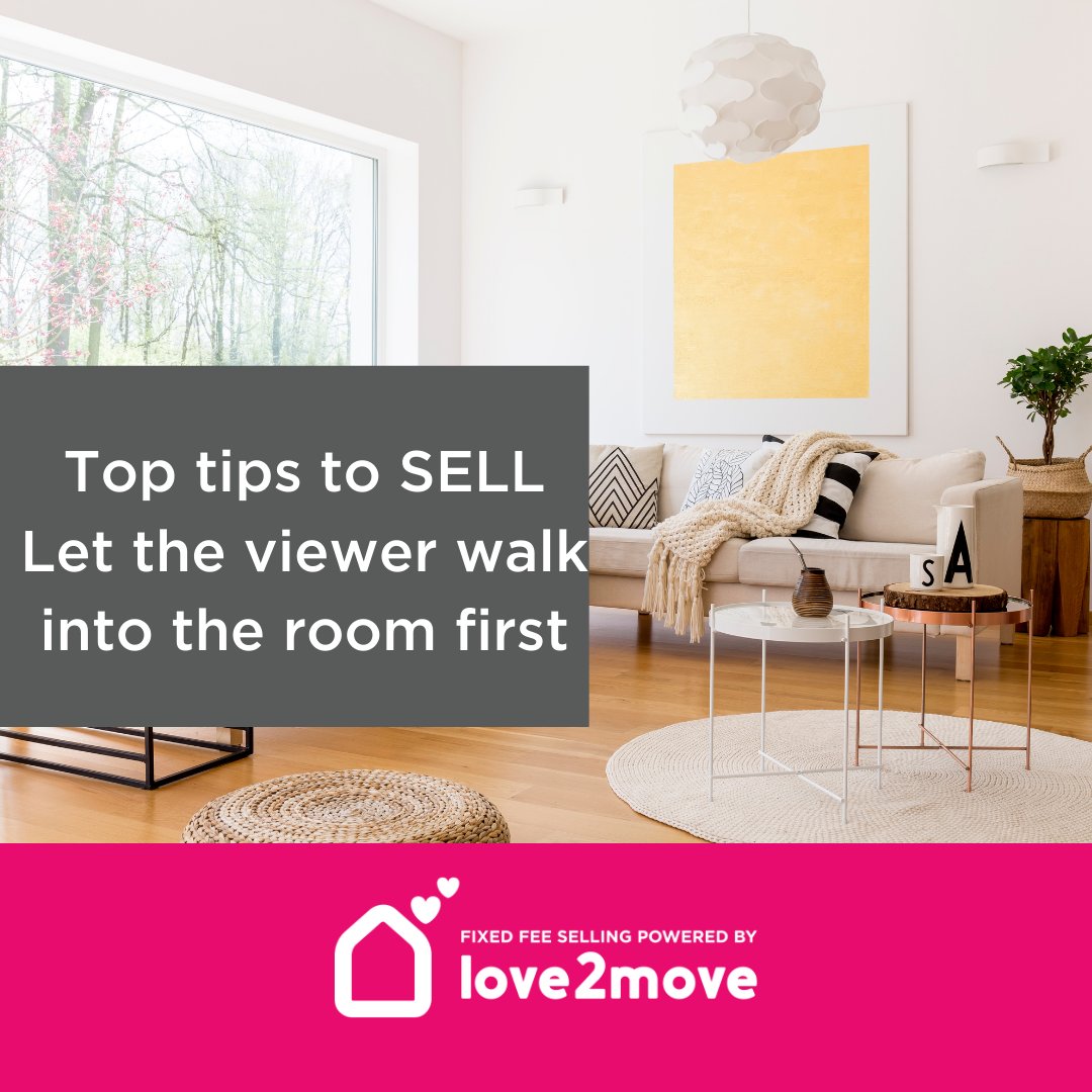 Let your viewers enter the room first, it'll create more space and allow them to picture themselves living there!

#toptiptosell #thursdaythoughts #diy #selfservice #freedom #convenience