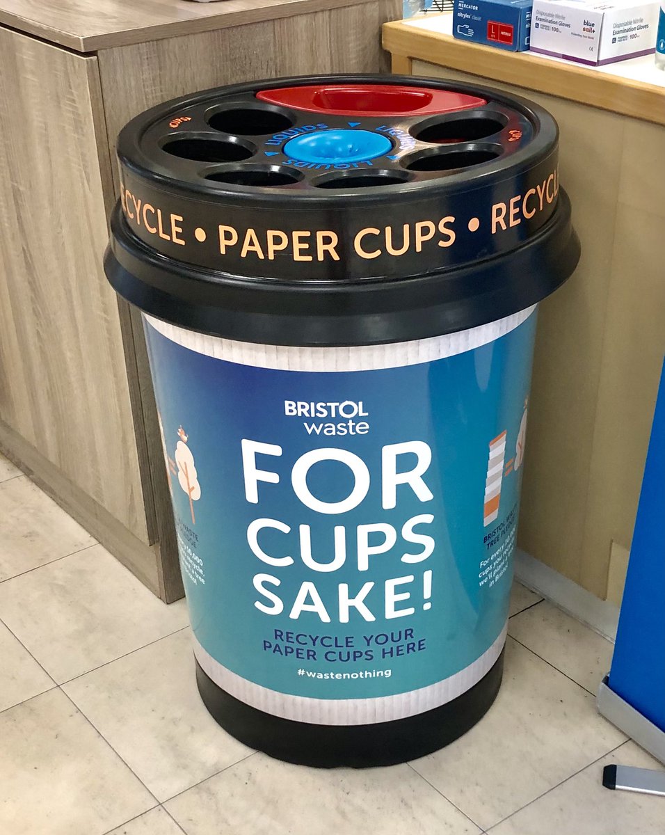 These wonderful bins have popped up at the Bristol Royal Infirmary! 

Finally, a way to recycle our take away coffee cups! 

#wastenothing #reducereusercycle @uhbwNHS