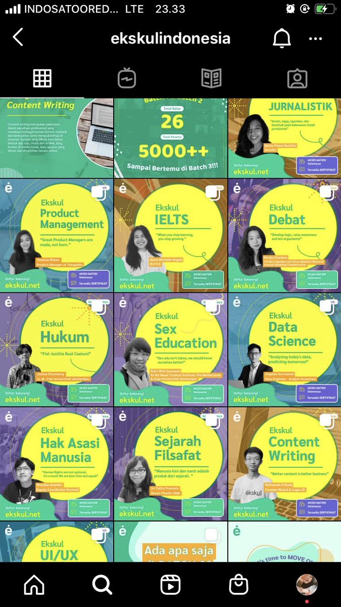malem-malem gini enaknya checkout kelas ekskul sih