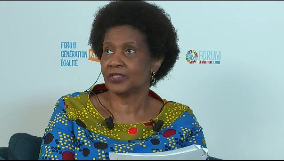 TheWIPCentre's tweet photo. In women peace and security, we still face struggles in two areas that were highlighted by the Secretary General: that is in the area of meaningful participation in peace processes and in women's leadership and agency. - @phumzileunwomen 

#GenerationEquality #ActForEqual https://t.co/BnmjNMYv9G