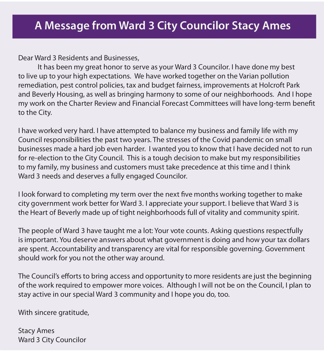 AmesWard3's tweet photo. My sincere thanks to the wonderful people of Ward 3 and the people who helped me get there.  You are the best! https://t.co/vb3B2fwDDM