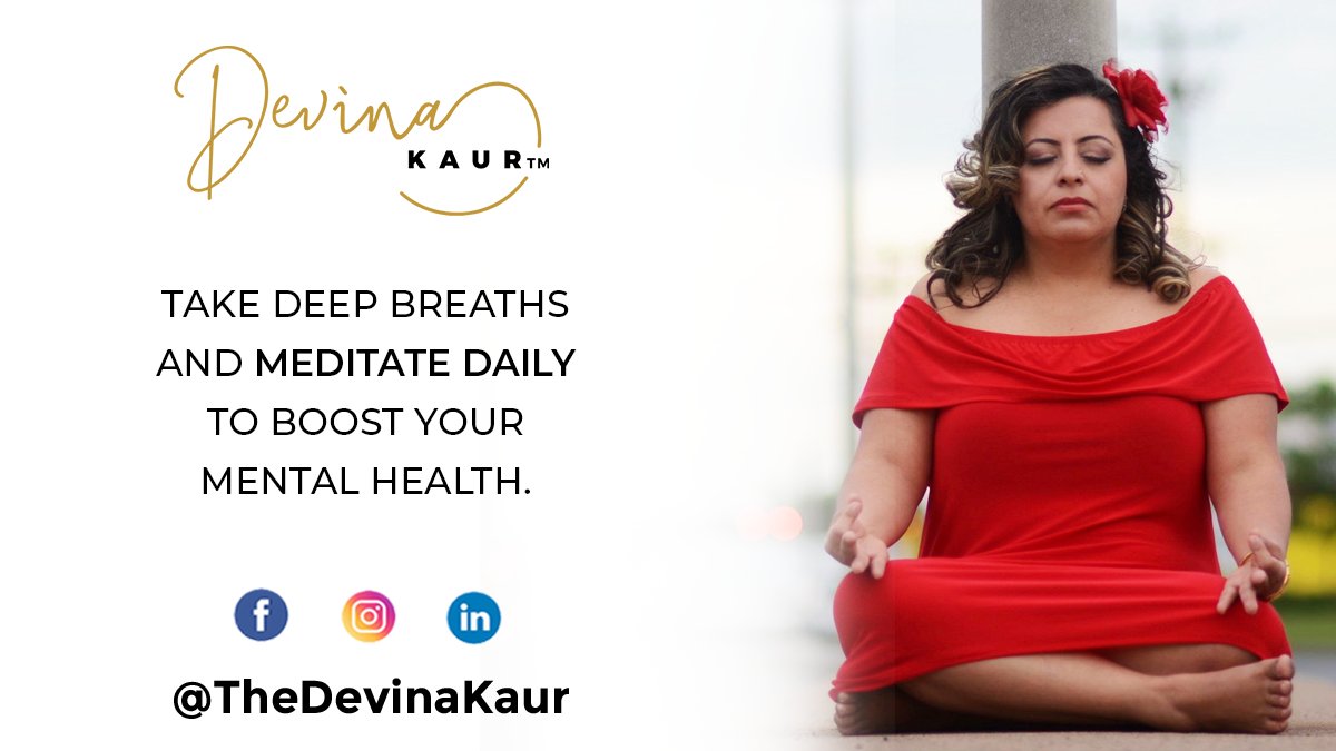 TFTLTA's tweet photo. Hello Folks!

Meditation is a powerful tool to relieve mental pain. Develop a habit of meditating for at least 10 minutes a day. 

In the book “Too Fat Too Loud Too Ambitious,” Devina Kaur helps you to overcome stress through practical tips that have worked for her. https://t.co/XaD0BOwYEm