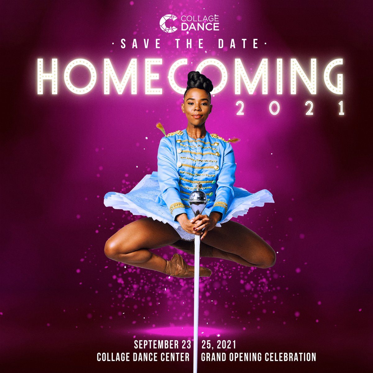Cue the drums and mark your calendars now for the grand opening of Collage's monumental new center for dance and culture, Sept. 23 - 25th. Sure to be one of the largest celebrations of dance in the South, you don't want to miss HOMECOMING 2021! More details to come. #Memphis
