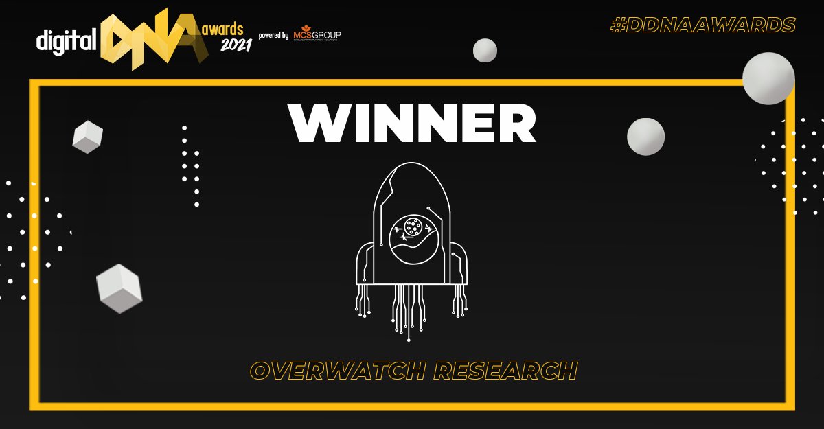 Digital DNA Belfast (@digitaldnahq) on Twitter photo The WINNER of StartUp of the Year in association with <a href="/flintstudios/">Flint Studios</a> is <a href="/overwatchapp/">Overwatch Research, a Benchling company</a> CONGRATULATIONS
#DDNAAWARDS2021 The WINNER of StartUp of the Year in association with <a href="/flintstudios/">Flint Studios</a> is <a href="/overwatchapp/">Overwatch Research, a Benchling company</a> CONGRATULATIONS
#DDNAAWARDS2021