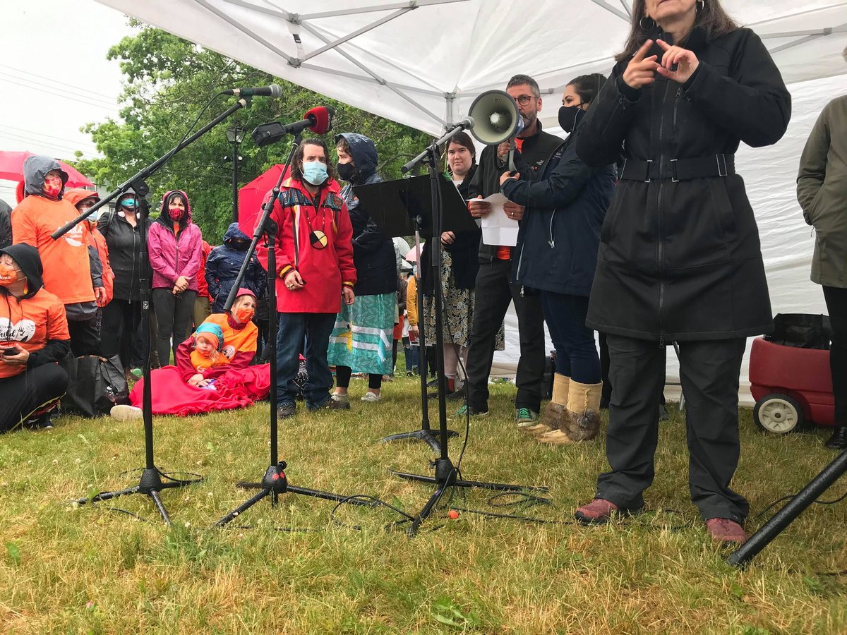 IndigenousAC's tweet photo. Ed from @FirstLight_NL Shares a passionate call to action, community, #solidarity at #CancelCanadaYYT Nakummek, thank you. Let us join the call to action, and commitment to be #IdleNoMore https://t.co/BPml2NdAKo