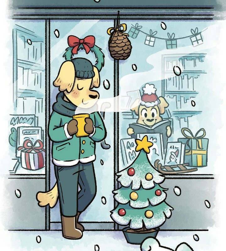 Libou_illu's tweet photo. 4e et dernière illustration autour des saisons à retrouver et collectionner cet hiver au format marque page dans la librairie Momie Kids à Lyon @momie.bdlyon 
•
Je serai ce weekend sur le salon @caramanga (stand Studio Miyukini)
•
•
#dogs #chienmigno… https://t.co/6jhMTxDFwt https://t.co/ZhXuT4CUjW