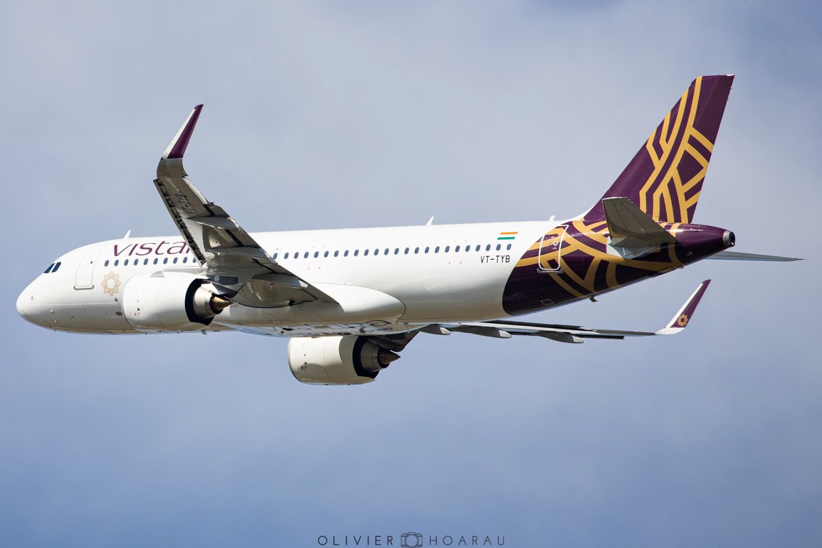 OlivierHoarau's tweet photo. 🇮🇳 Always a pleasure to see the delivery flight from @airvistara 😍 Here #VTTYB their last #A320Neo taking off from #Toulouse this afternoon✈️
#Avgeek #Aircraft #Vistara #Aircraft #ToulouseAirport https://t.co/8dOY8OZoHi