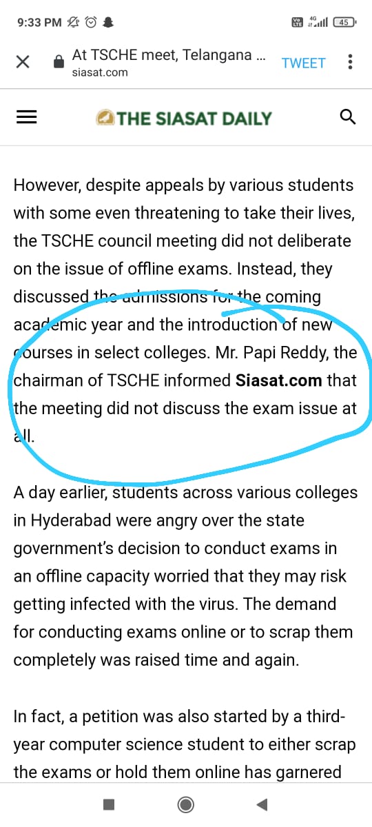 Postponeexam2's tweet photo. @VenkatBalmoor  #jntuh #sabithareddy  Why?
Reference:
https://t.co/7t7inhvl0B https://t.co/o0S8idr4Fe