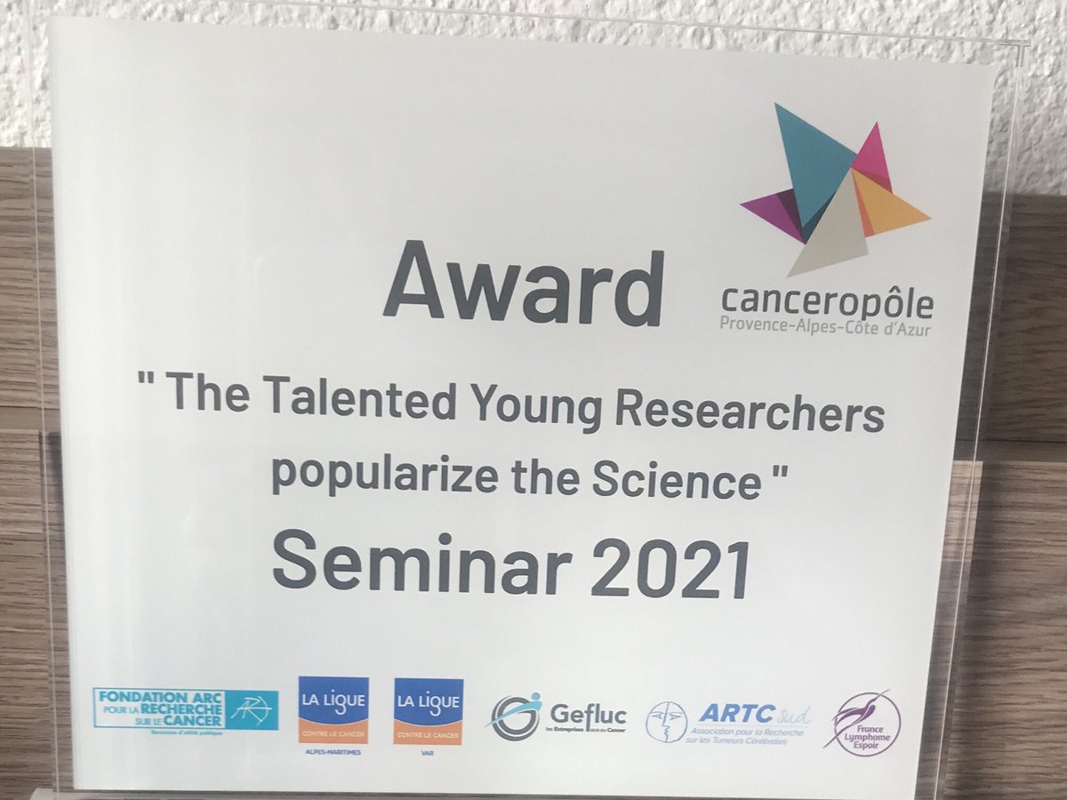 KellerMossadegh's tweet photo. Honored to get the Talented Young Researchers popularize in Science prize from patient associations  @laliguecancer @Gefluc @GeflucMarseille @FondationARC @LymphomeEspoir #wearecanceropole @SATTse_ @CIML_Immunology @CNRS_dr12 @Insermpacacorse @univAMU_Europe @FCYImmuno https://t.co/KtjRD6Fml0