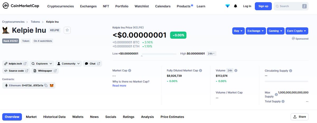 Kelpie Inu (@inukelpie) on Twitter photo $KELPIE is now officially on CMC! ๐
We have mega news incoming next week with two huge catalyst and will reveal sooner next week! ๐ค
Get in the ride before its too late! <a href="/1goonrich/">Quasar.Exe</a> <a href="/skankhuntt_42/">gerald broflovski</a>
#KELPIE #BabyDoge #SHIB #KISHU #EMAX #PUSSC #BEZOGE #FEG #HOKK #EVERAPE $KELPIE is now officially on CMC! ๐
We have mega news incoming next week with two huge catalyst and will reveal sooner next week! ๐ค
Get in the ride before its too late! <a href="/1goonrich/">Quasar.Exe</a> <a href="/skankhuntt_42/">gerald broflovski</a>
#KELPIE #BabyDoge #SHIB #KISHU #EMAX #PUSSC #BEZOGE #FEG #HOKK #EVERAPE