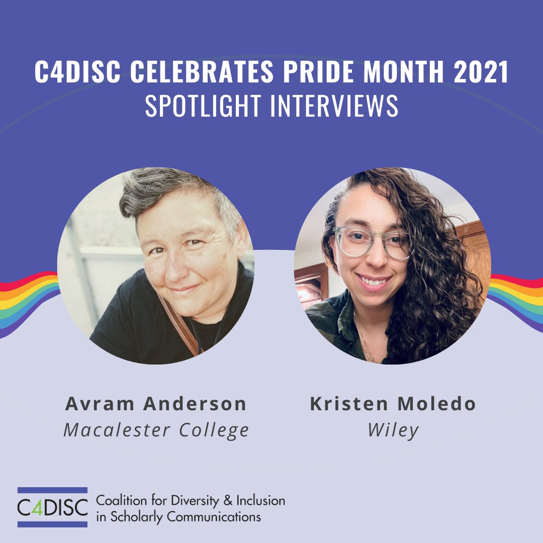 wileyinresearch's tweet photo. As we enter July and carry forward the spirit of #PRIDE, check out these new @c4disc interviews with members of the scholarly communications space, who champion and advocate for the LGBTQ+ community: @andersonromine5, and our own @Kmoledo.

Read it here: https://t.co/iXQfULiNSS https://t.co/j45Xx6pxAs